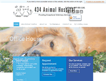 Tablet Screenshot of 434animalhospital.com